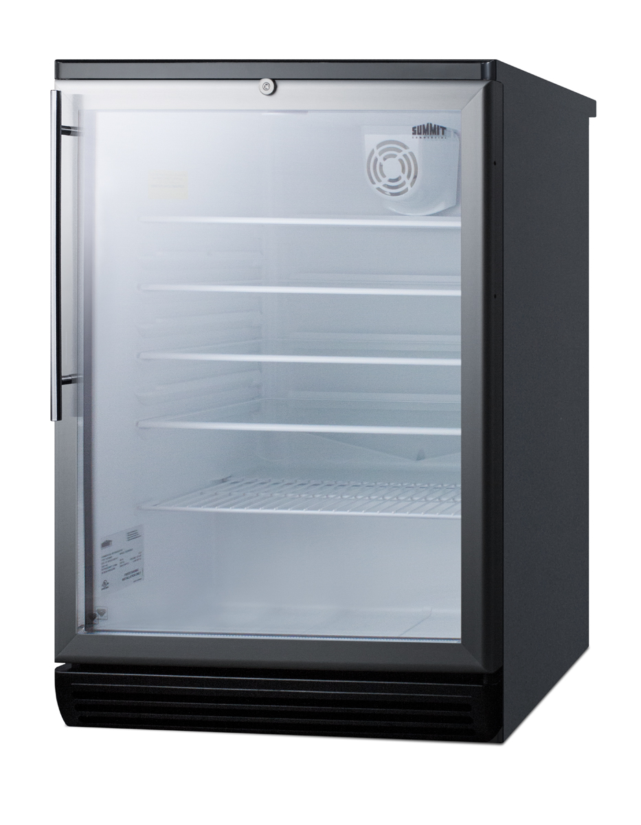 Commercially listed 5.5 cu.ft. counter height beverage center in a 24